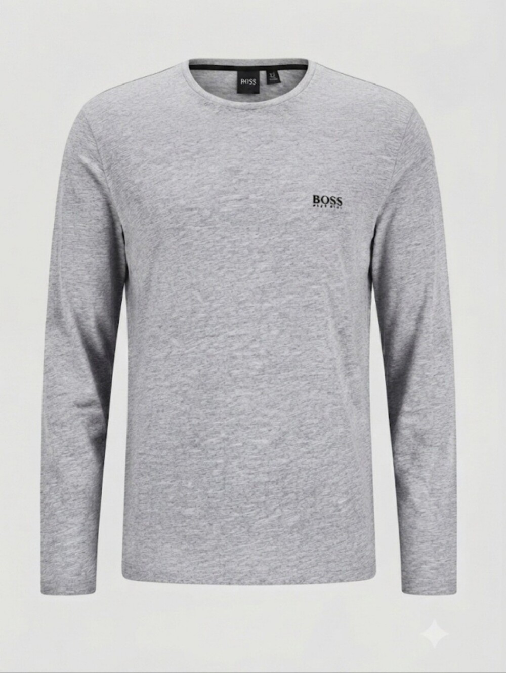 HUGO BOSS Comfort LS-Shirt RN Men's Size L Grey Long Sleeve Crew Neck NWT